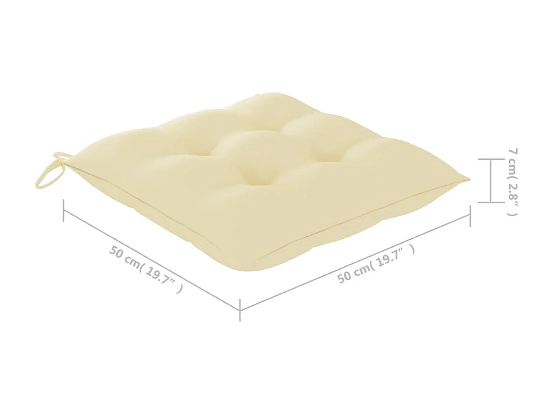 Chaises à dîner d'extérieur 6 pcs avec coussins Acacia massif 19