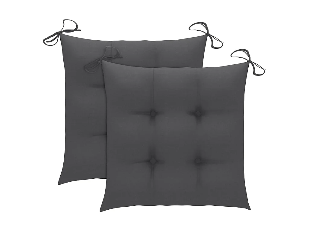 Chaises pliables de jardin 2 pcs avec coussins Bambou 9