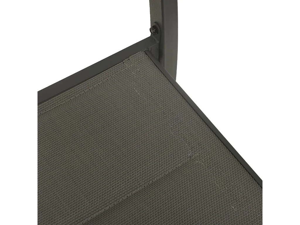 Chaises de jardin 2 pcs Textilène et acier Gris et anthracite