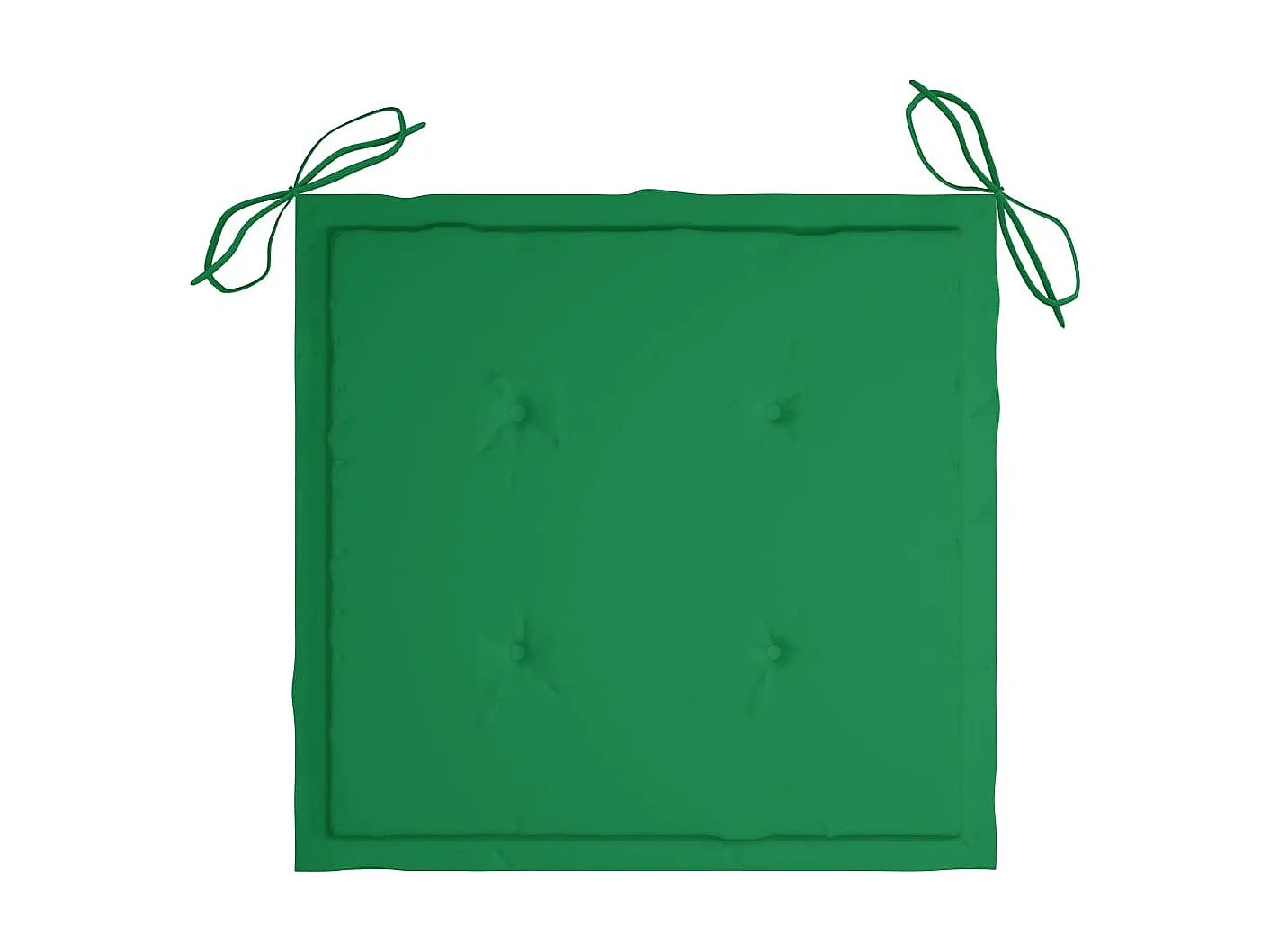 Chaises de jardin 2 pcs avec coussins vert Bois de teck massif 3