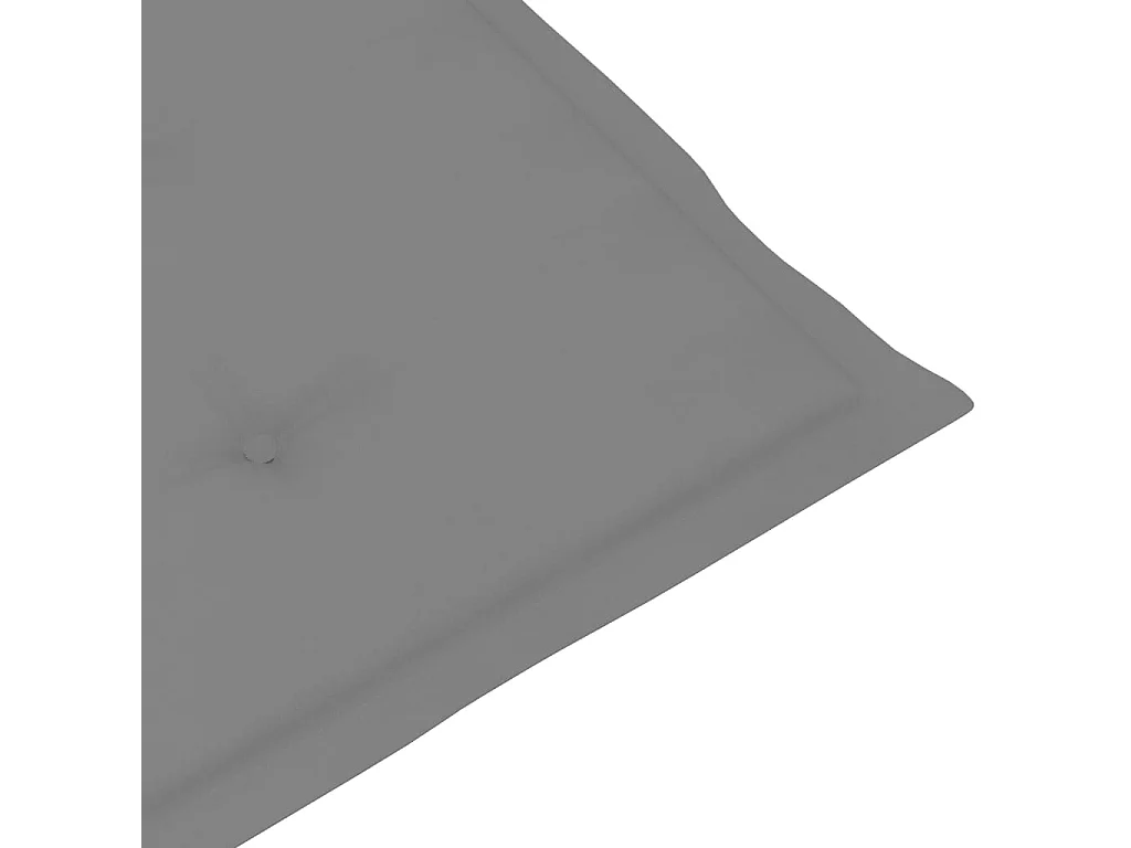 Chaises de jardin 2 pcs avec coussins gris Bois de teck massif 8