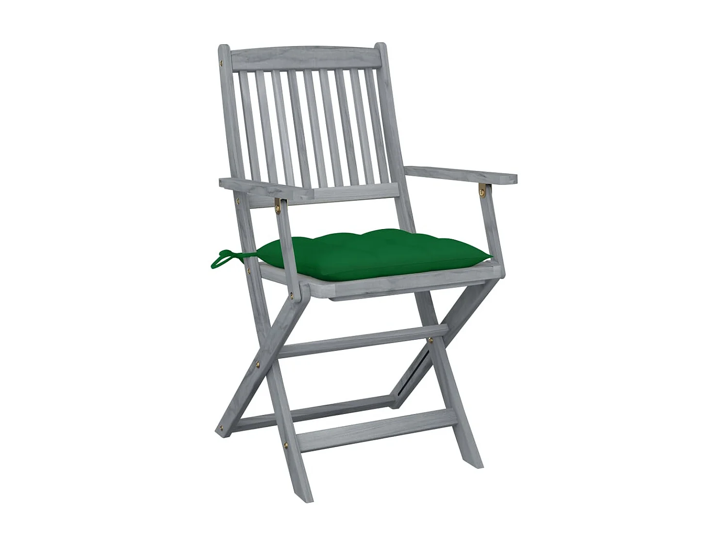 Chaises pliables d'extérieur 2 pcs avec coussins Bois d'acacia 12