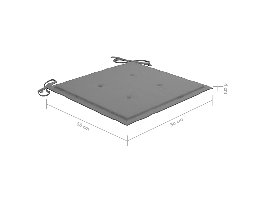 Chaises à dîner d'extérieur 6 pcs avec coussins Acacia massif 13