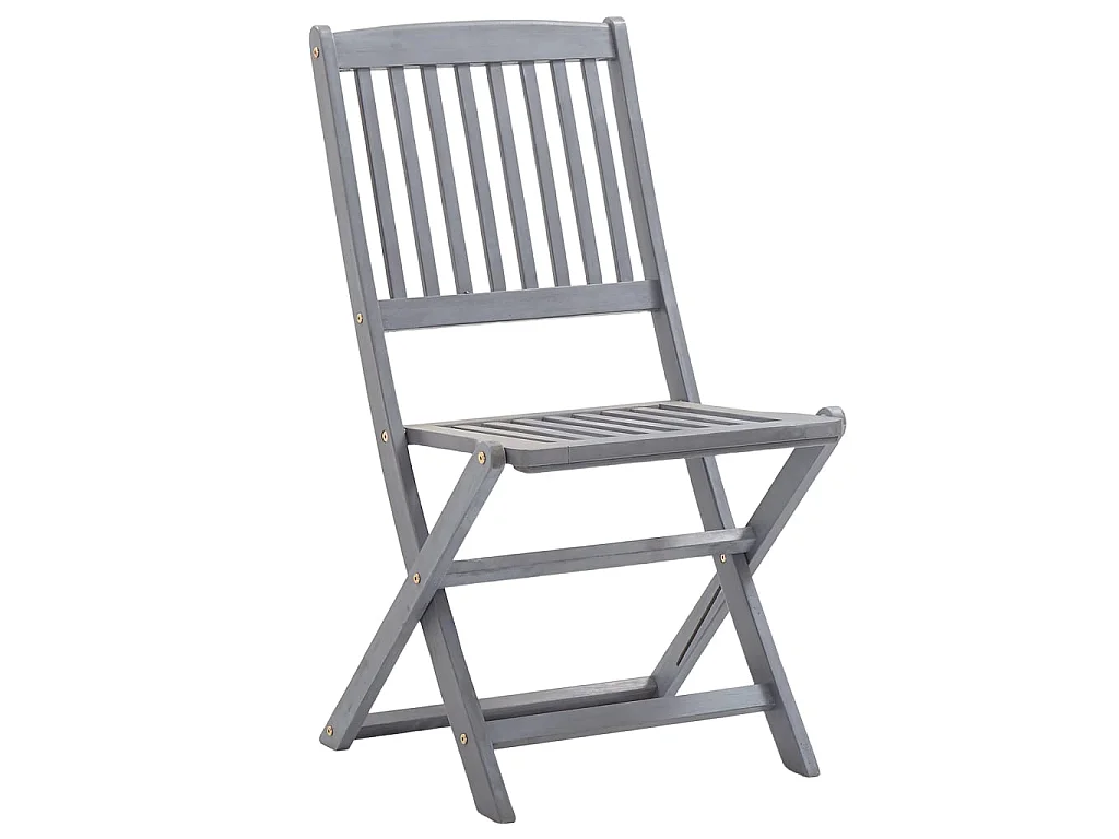 Chaises pliables d'extérieur 8 pcs avec coussins Bois d'acacia 49