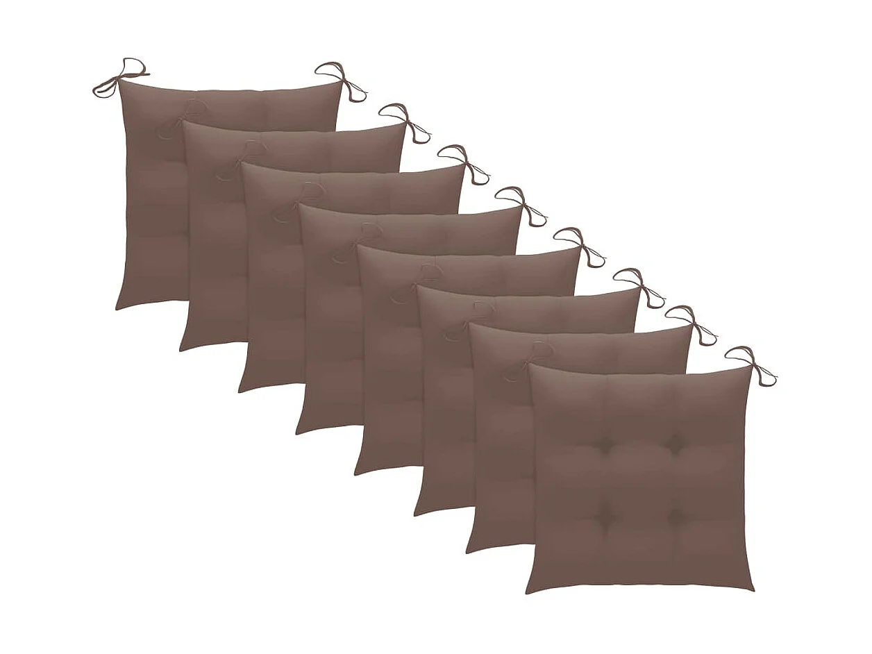 Chaises pliables d'extérieur 8 pcs avec coussins Bois d'acacia 49