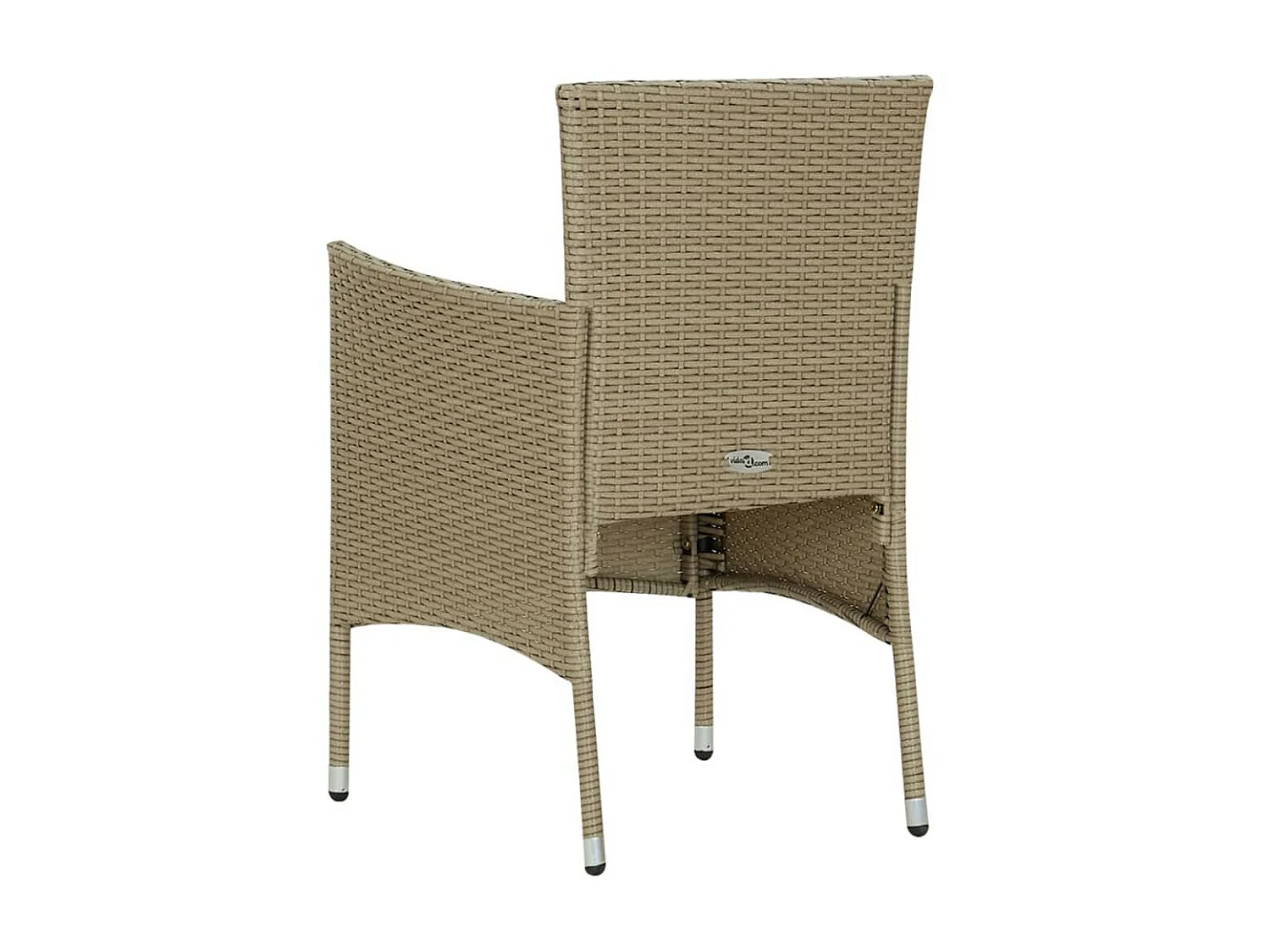 Chaises à manger de jardin 4 pcs Résine tressée Beige