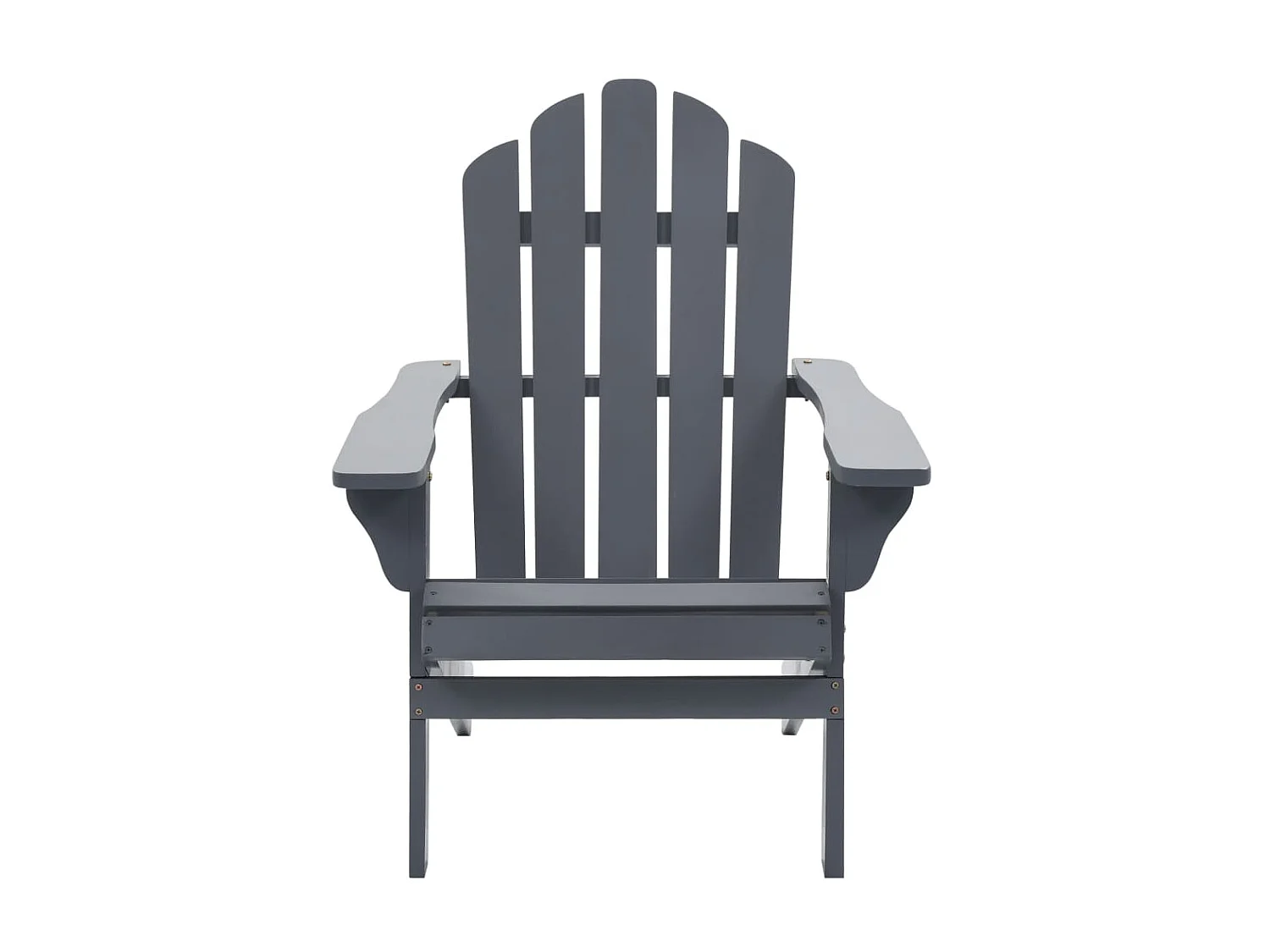 Chaise de jardin avec pouf Bois Gris