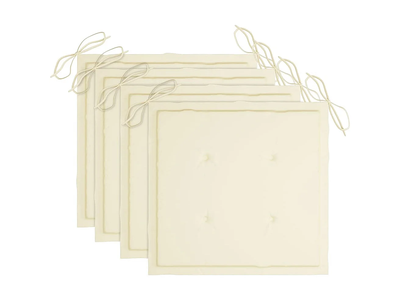 Chaises de jardin 4 pcs avec coussins Bois de teck massif 5