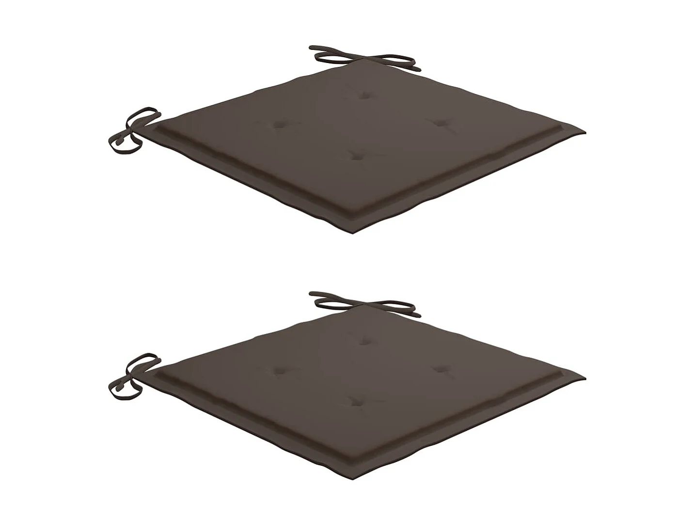 Chaises de jardin avec coussins taupe 2 pcs Bois de teck massif 4