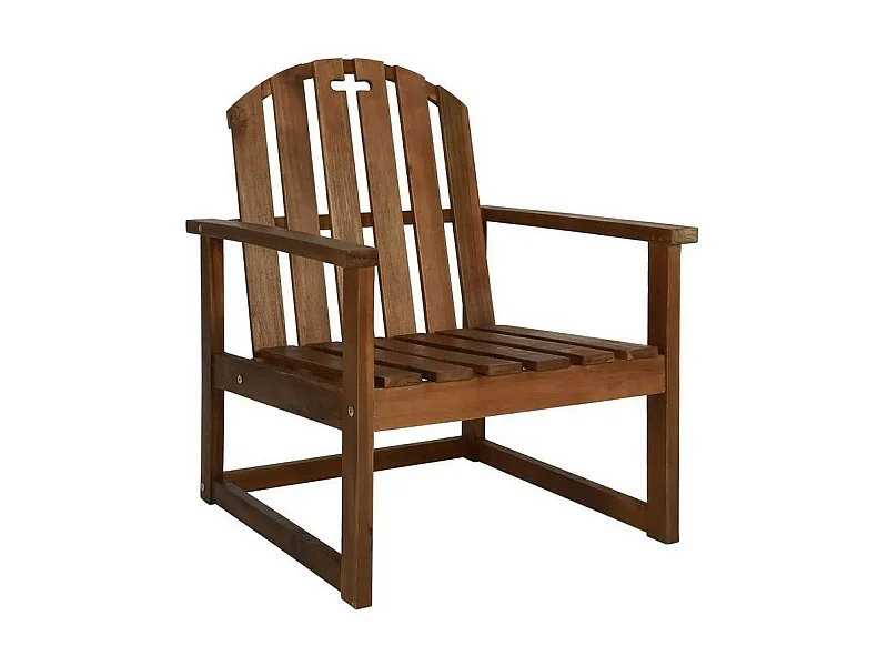 Chaise de jardin acacia massif foncé Sikash - Lot de 2