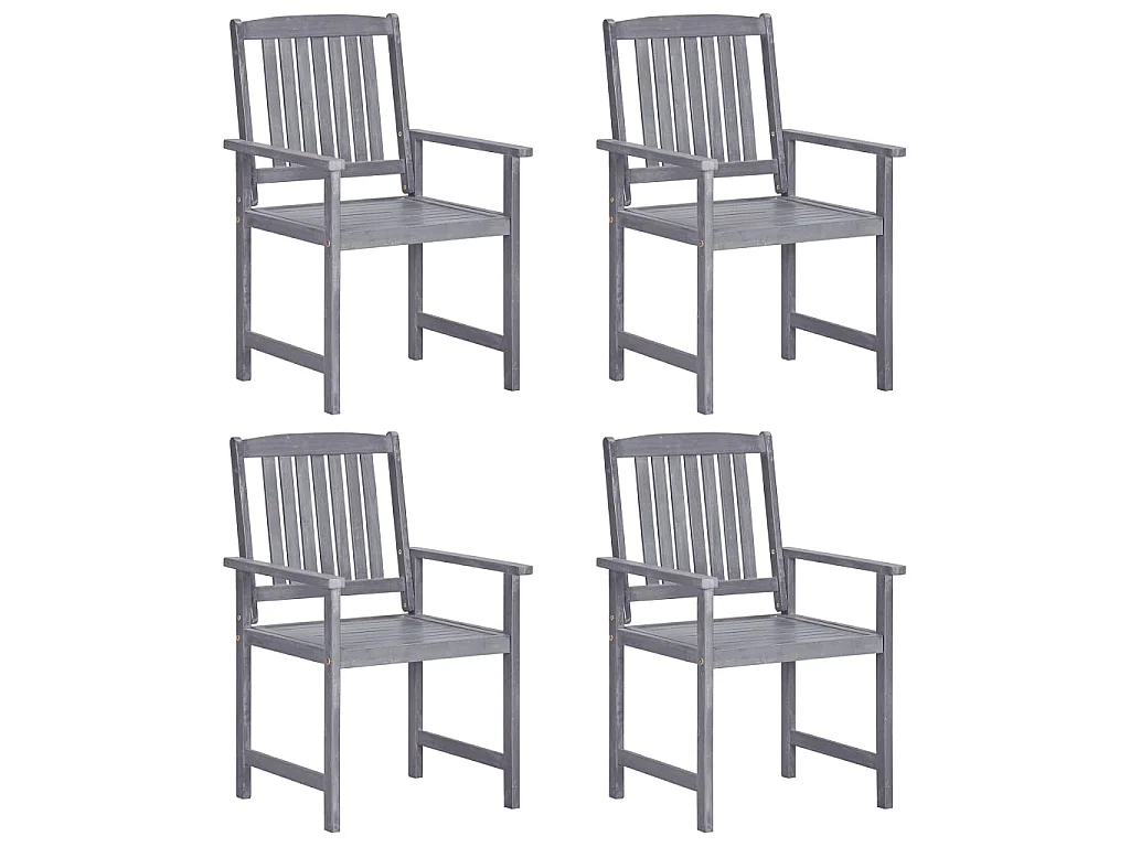 Chaises de metteur en scène 4 pcs Bois massif d'acacia 2