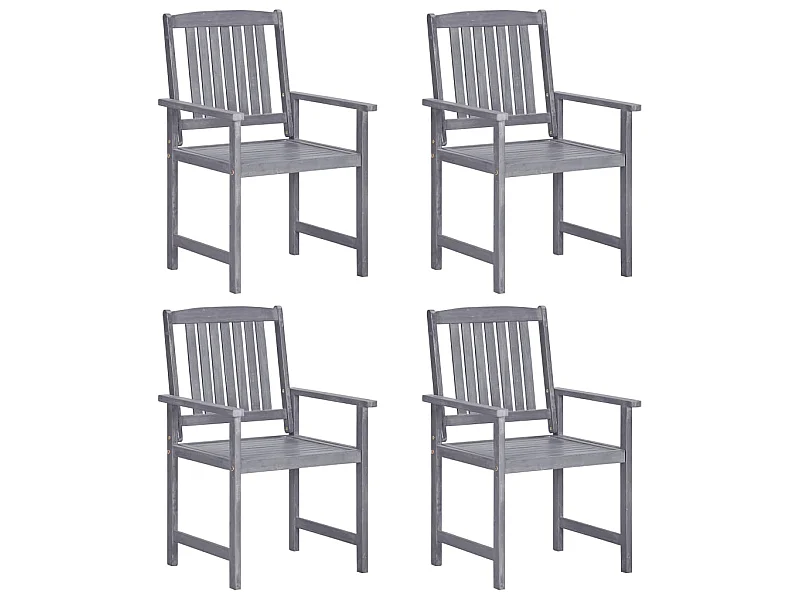 Chaises de metteur en scène 4 pcs Bois massif d'acacia 2