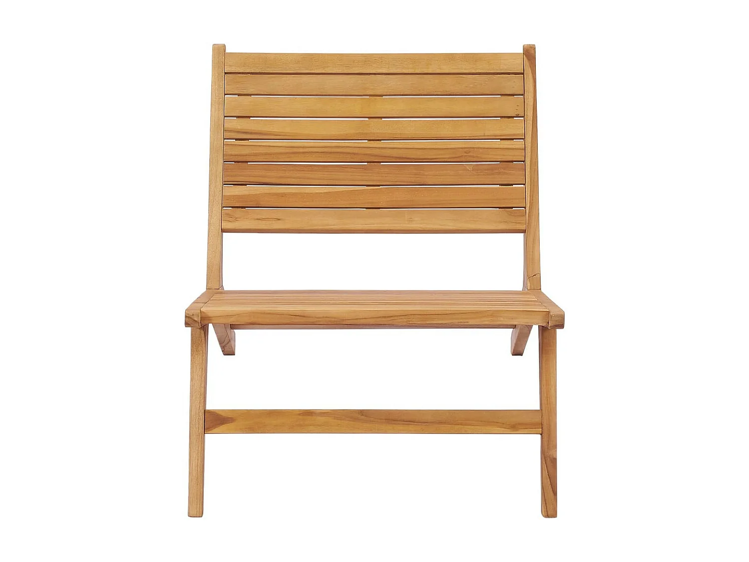 Chaise de jardin avec repose-pied Bois de teck solide