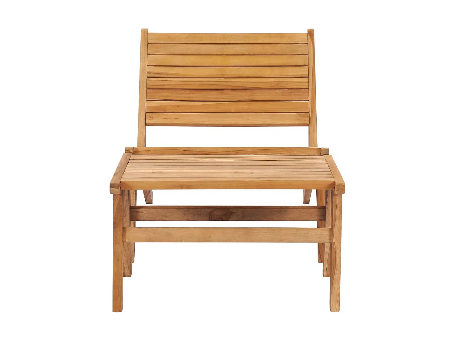 Chaise de jardin avec repose-pied Bois de teck solide
