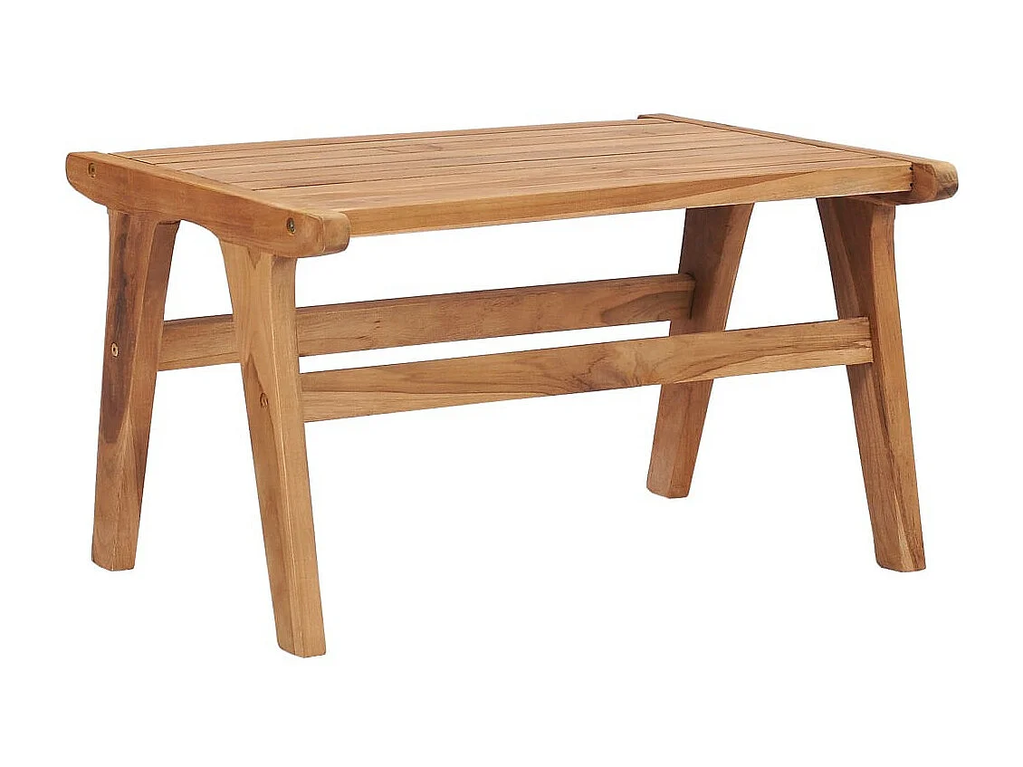 Chaise de jardin avec repose-pied Bois de teck solide