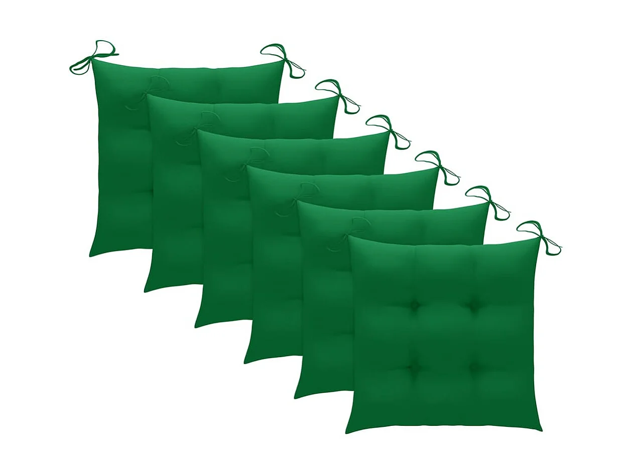 Chaises à dîner d'extérieur 6 pcs avec coussins Acacia massif 9