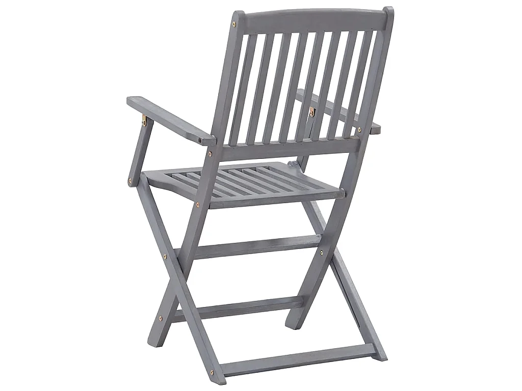 Chaises pliables d'extérieur 8 pcs Bois d'acacia solide 5