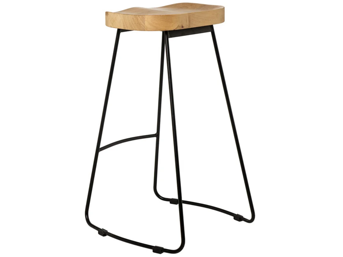 Tabouret rétro vintage Kobel 66cm-Couleur Noir