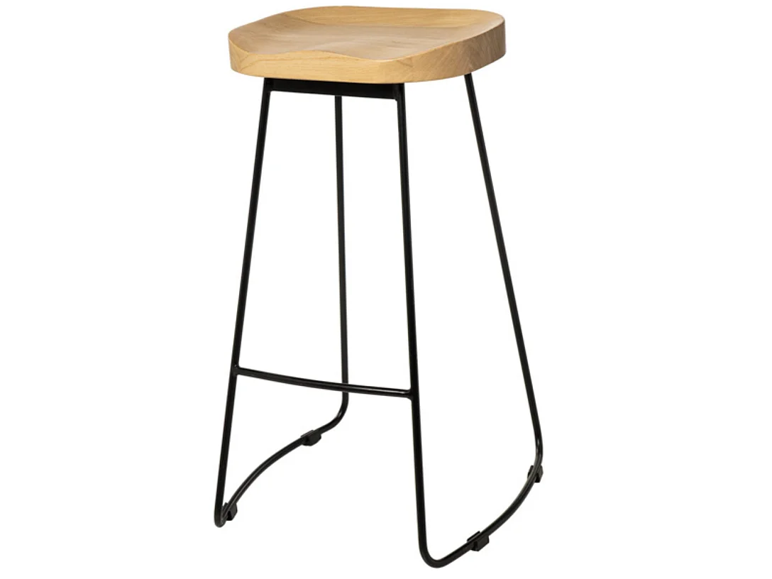 Tabouret rétro vintage Kobel 66cm-Couleur Noir