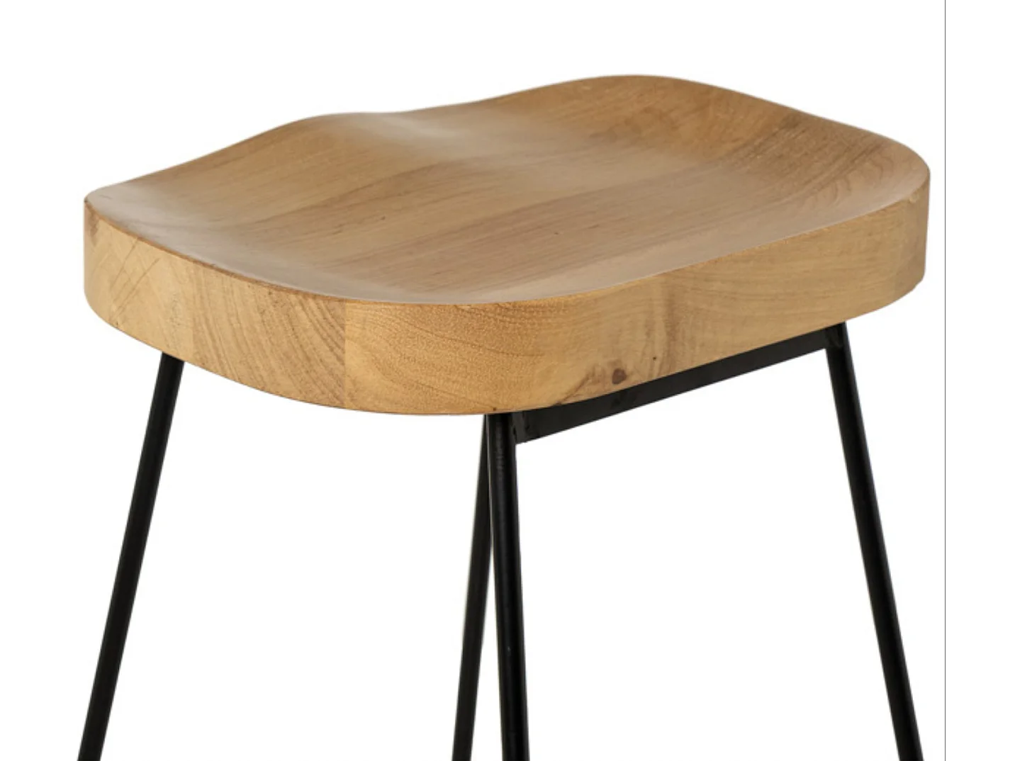 Tabouret rétro vintage Kobel 66cm-Couleur Noir