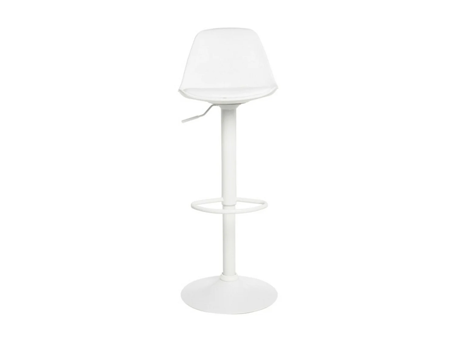 Tabouret moderne pivotant et relevable Baly-Couleur Blanc