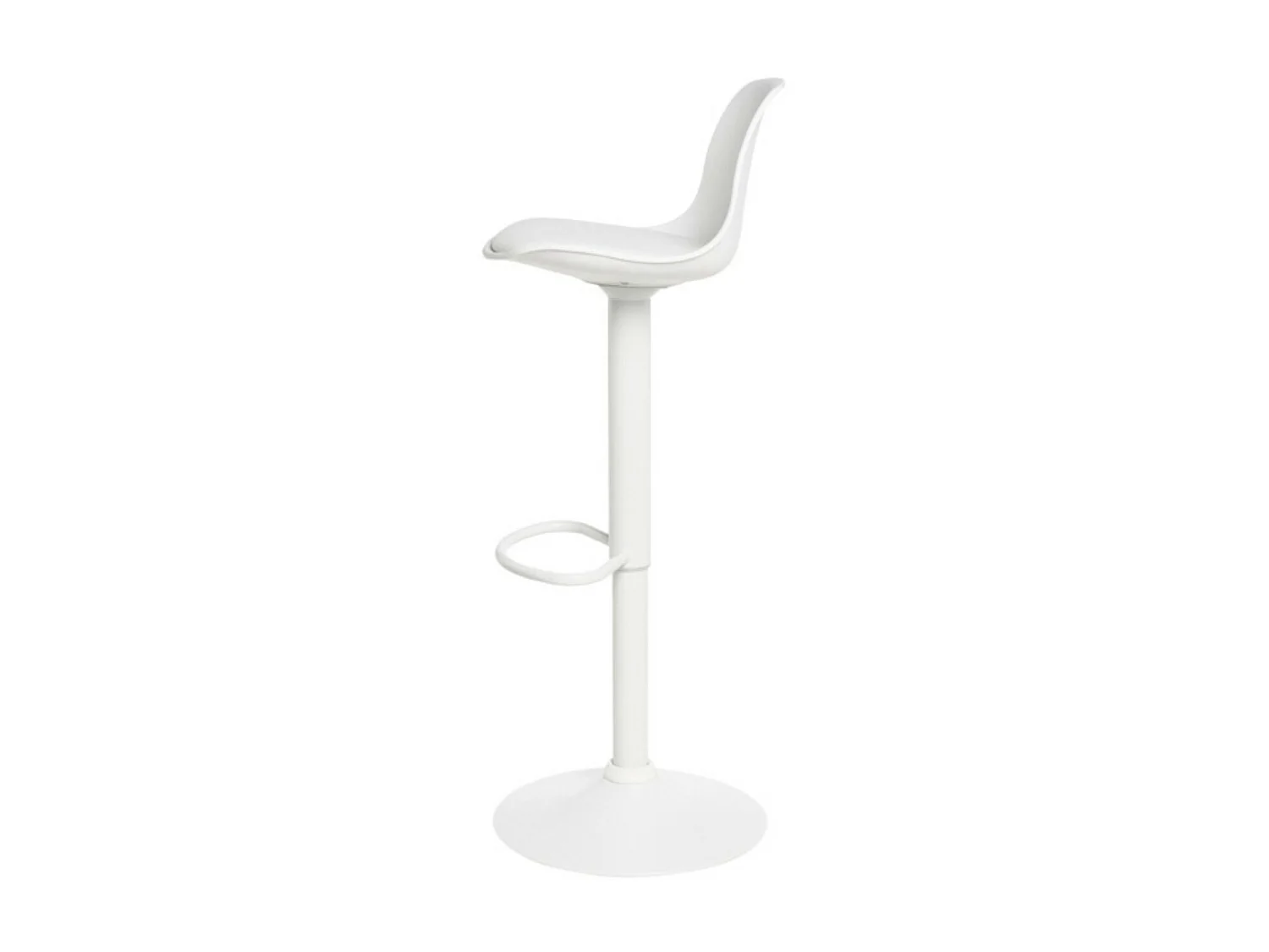 Tabouret moderne pivotant et relevable Baly-Couleur Blanc
