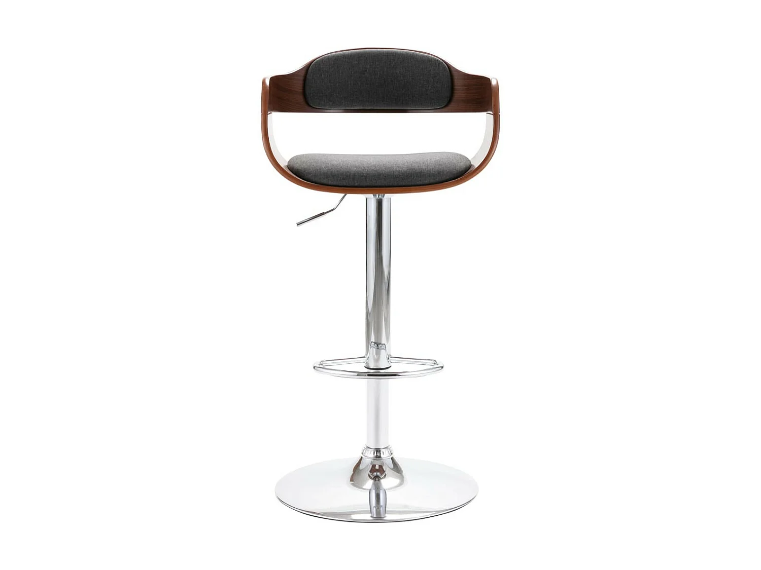 Chaise de bar Contreplaqué et tissu gris