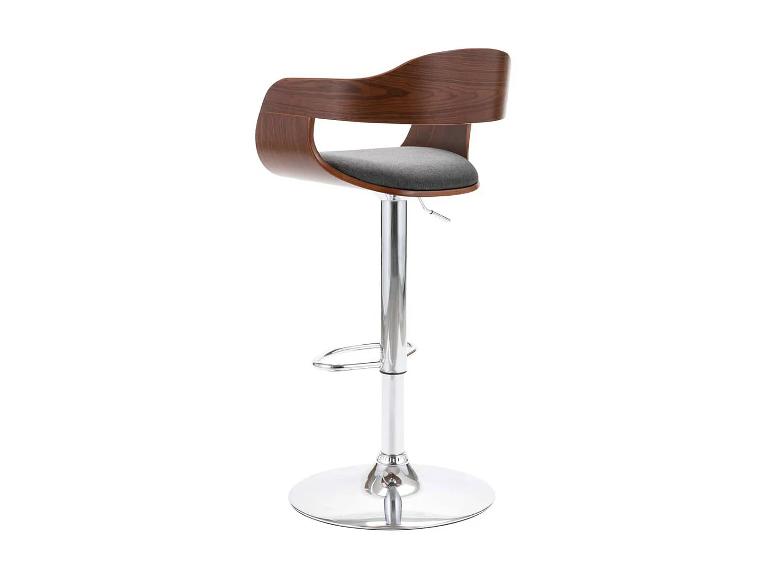 Chaise de bar Contreplaqué et tissu gris