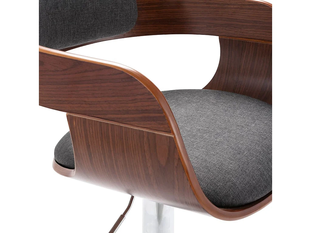 Chaise de bar Contreplaqué et tissu gris