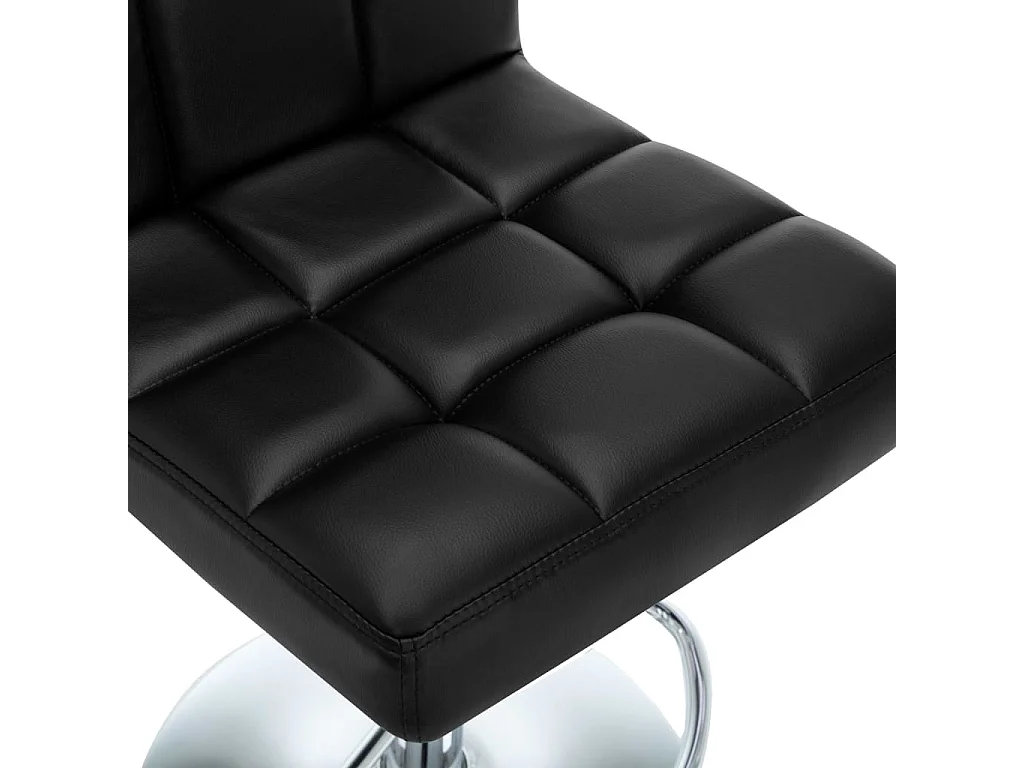 Tabourets de bar 2 pcs Noir Similicuir 12