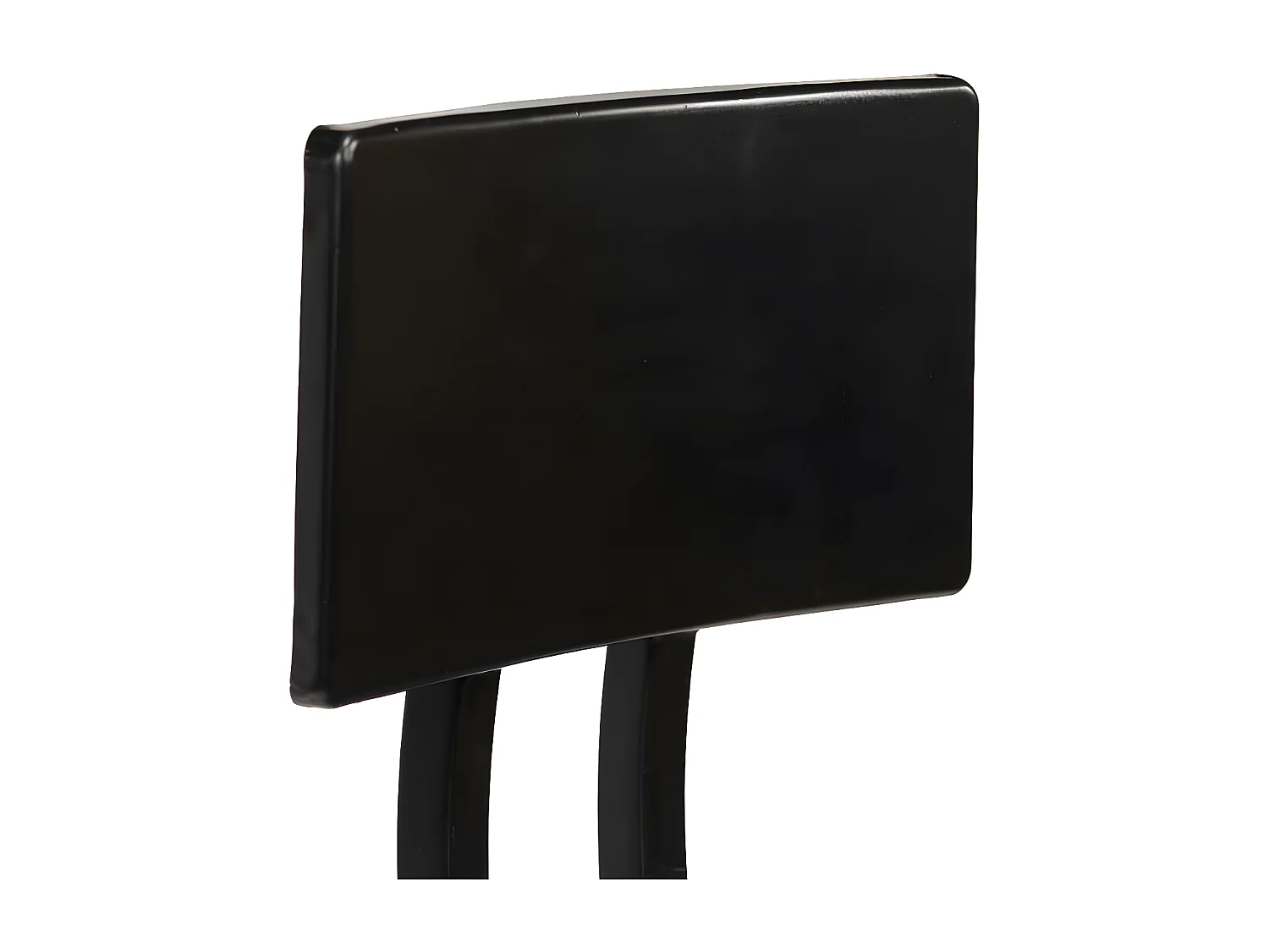 Chaise de bar bois massif foncé et métal noir Iar - Lot de 2