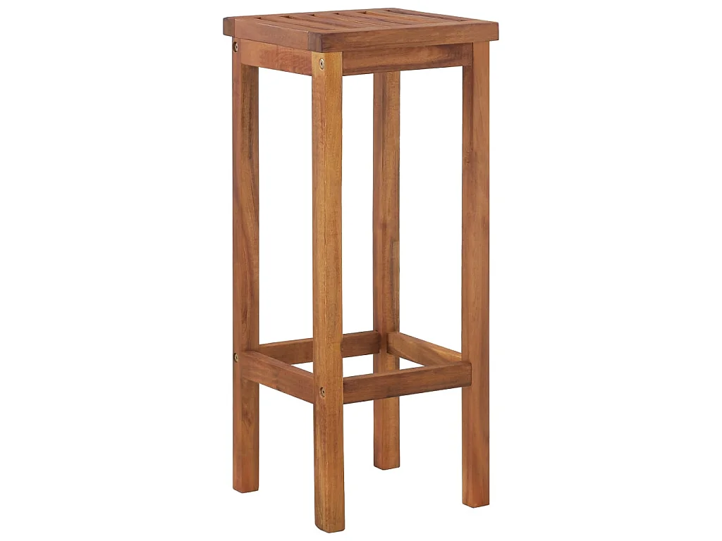 Tabourets de bar 2 pcs Bois d'acacia solide 3