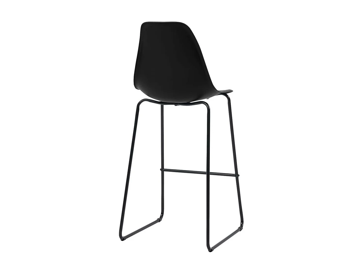 Chaises haute de bar noir Skoza - Lot de 2