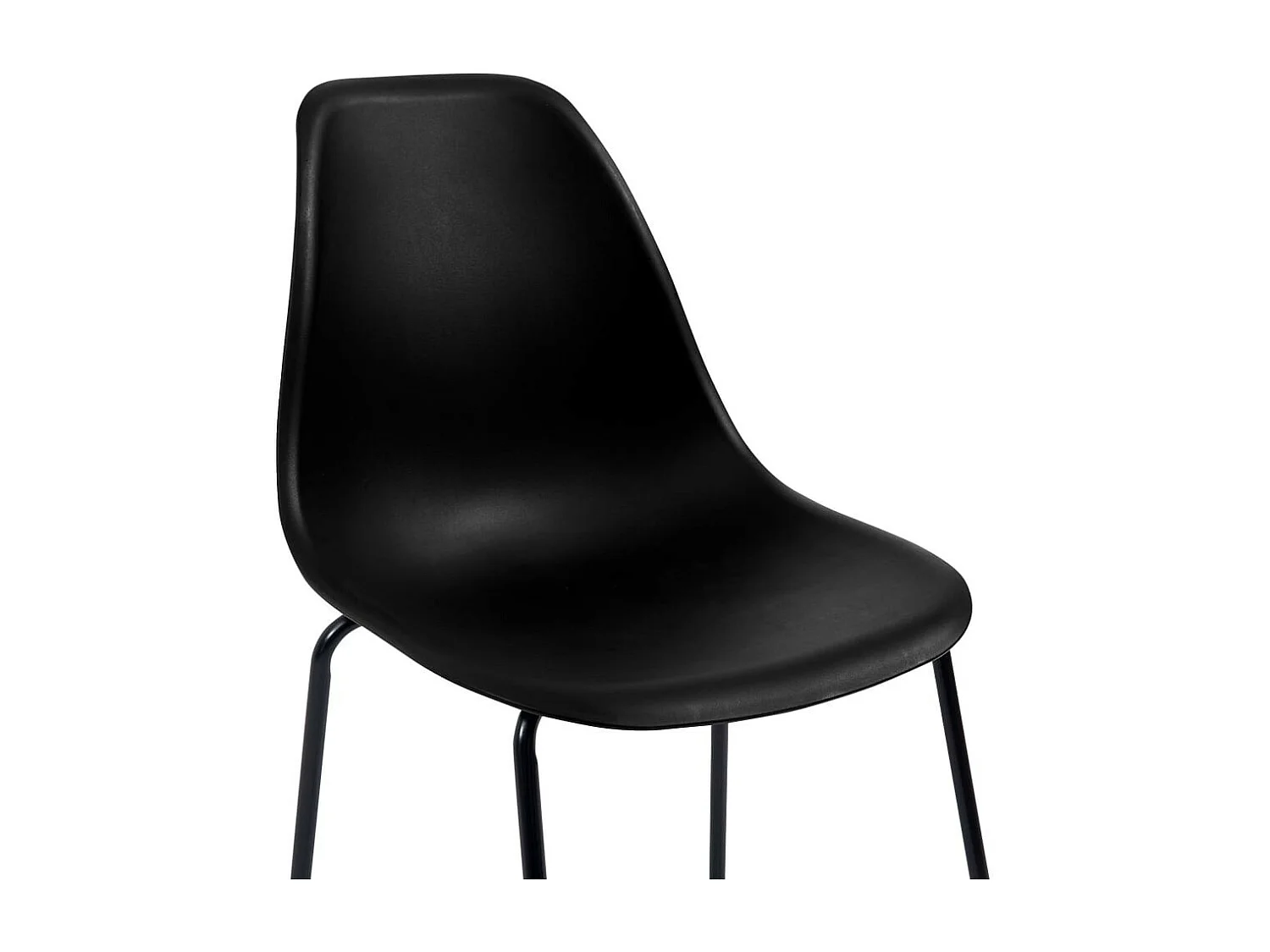 Chaises haute de bar noir Skoza - Lot de 2