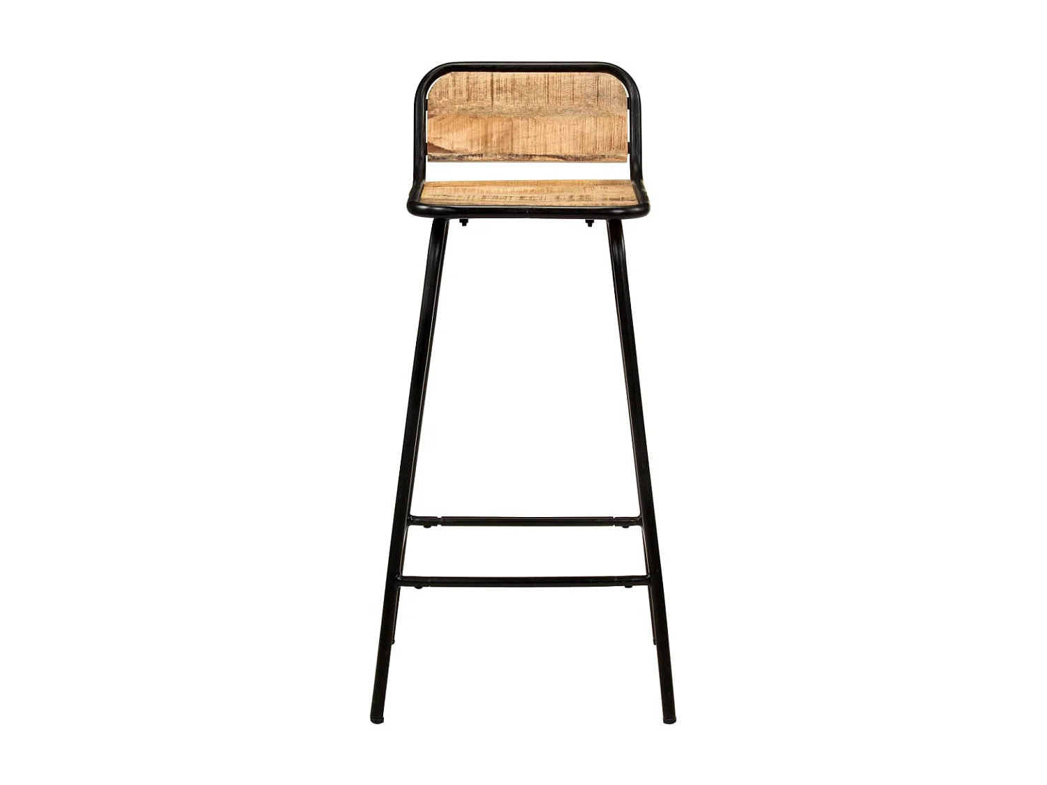 Chaises de bar 2 pcs Bois de manguier solide 3