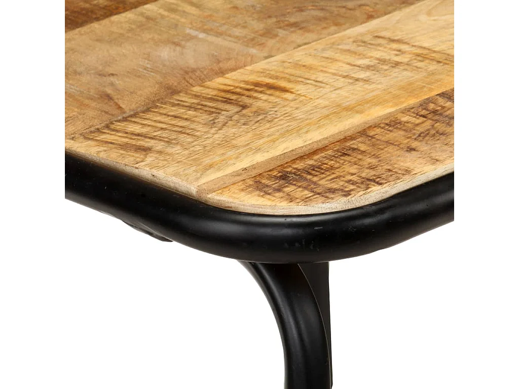 Chaises de bar 2 pcs Bois de manguier solide 3