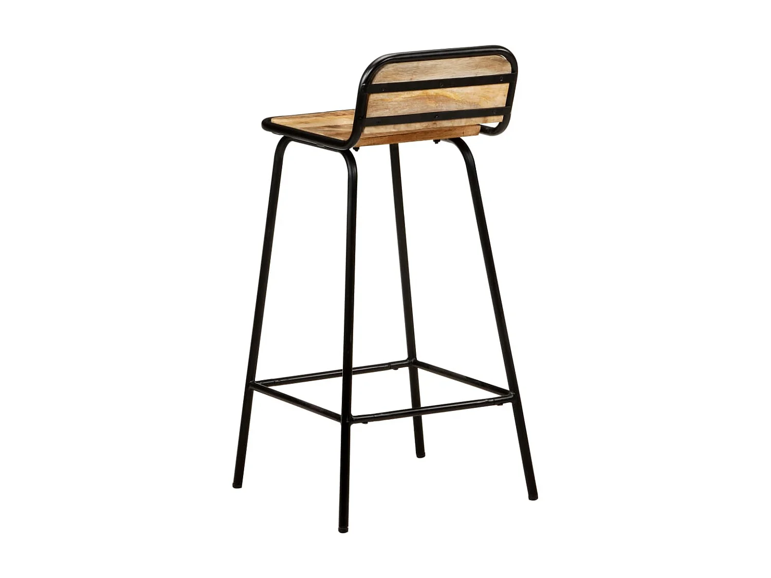 Chaises de bar 2 pcs Bois de manguier solide 3