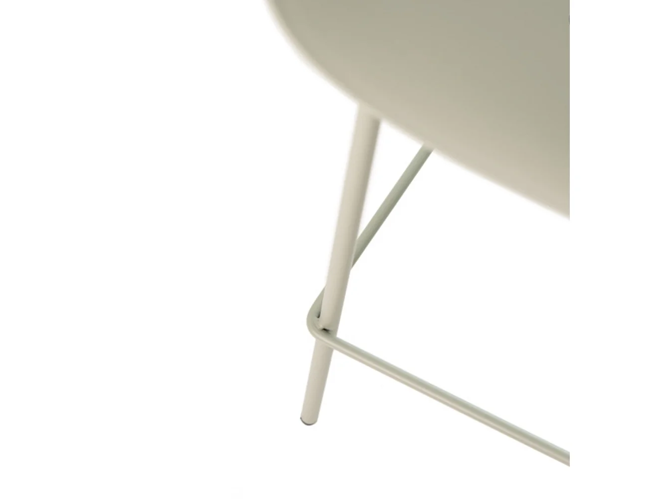 Tabouret métal et assise en polypropylène Typhon-Couleur Vert amande