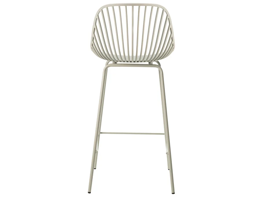 Tabouret métal et assise en polypropylène Typhon-Couleur Vert amande