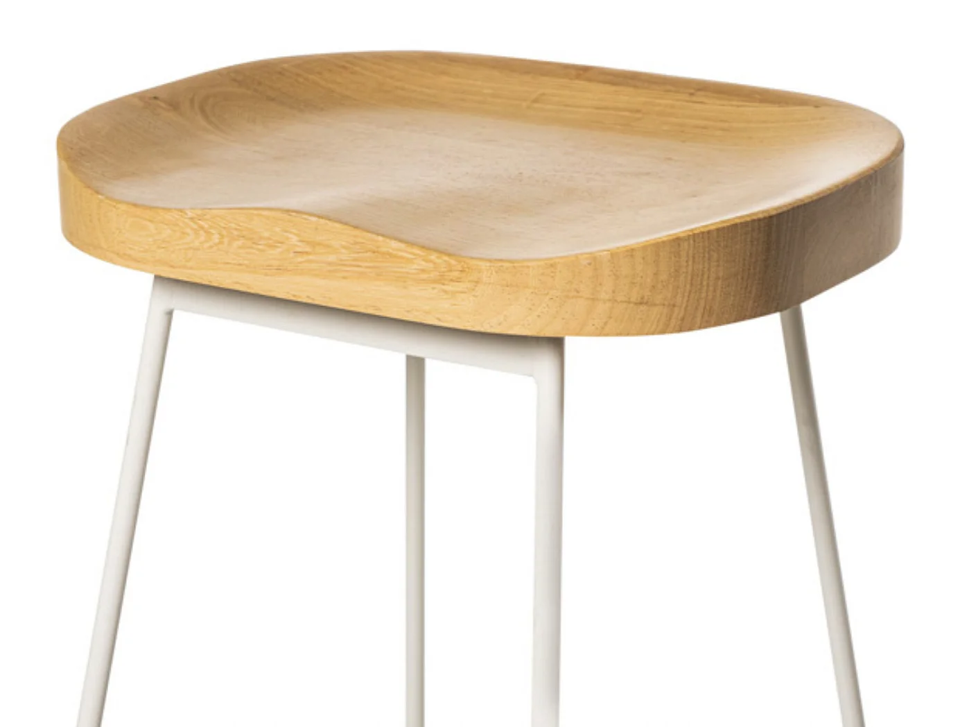 Tabouret rétro vintage Kobel 66cm-Couleur Blanc