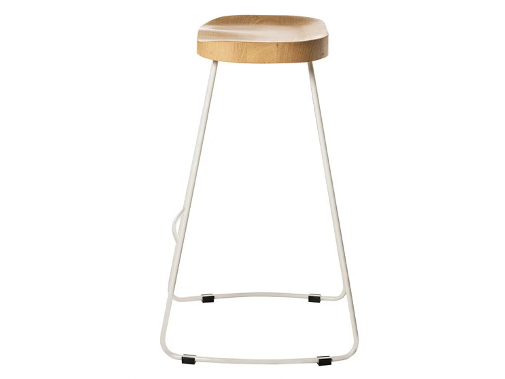 Tabouret rétro vintage Kobel 66cm-Couleur Blanc