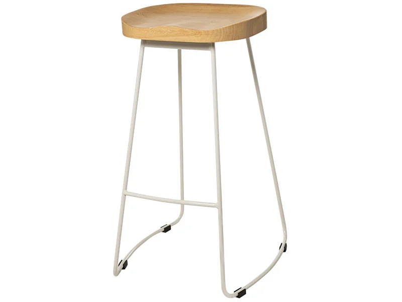 Tabouret rétro vintage Kobel 66cm-Couleur Blanc
