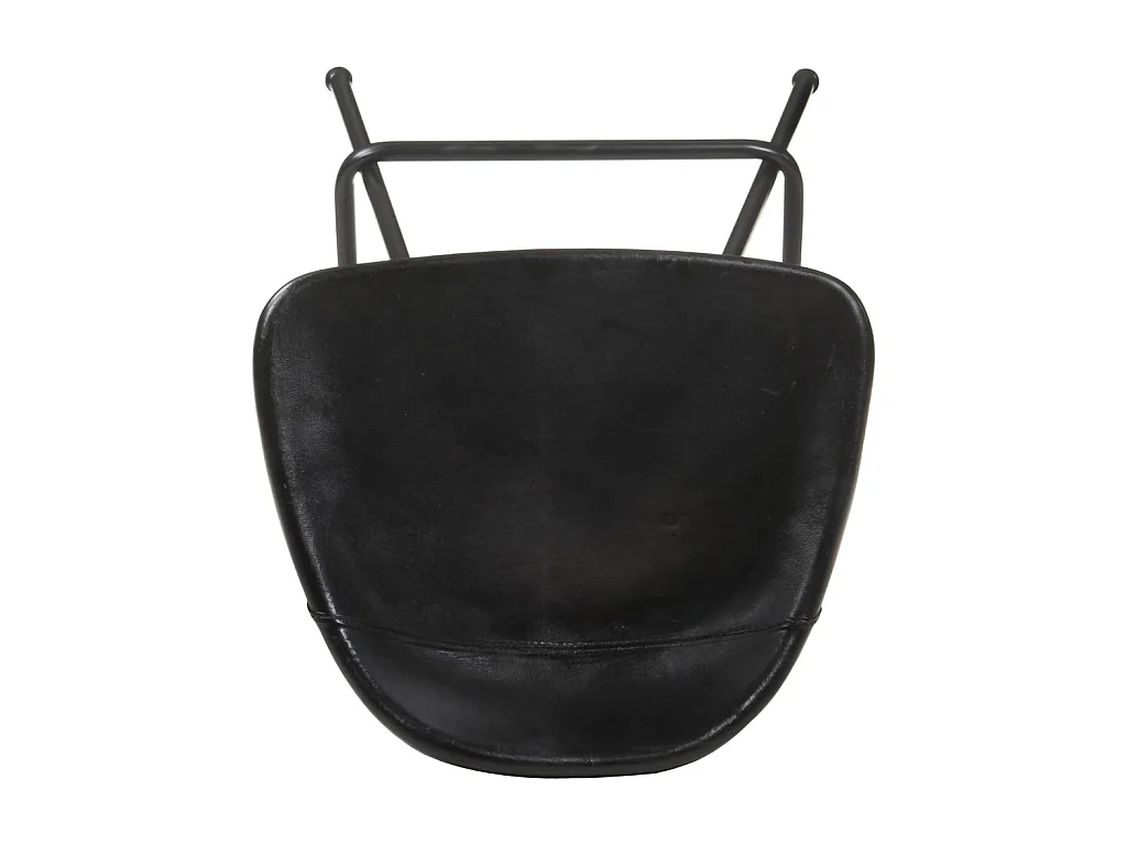 Tabourets de bar 4 pcs Noir Cuir véritable 2