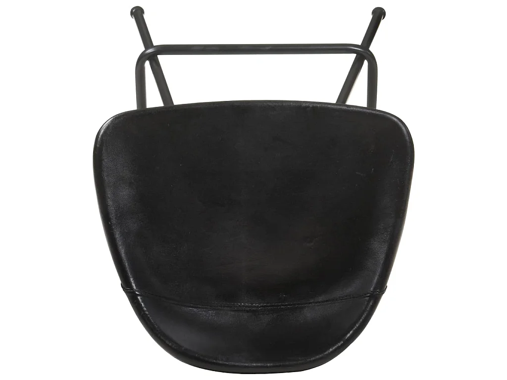 Tabourets de bar 4 pcs Noir Cuir véritable 2
