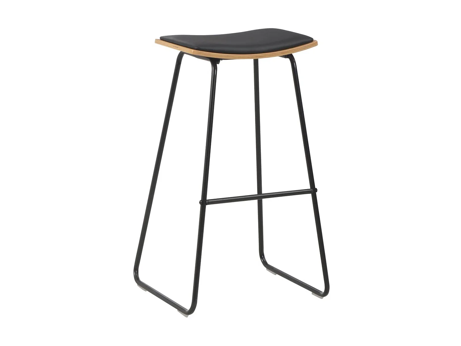 Tabourets de bar 6 pcs Noir Similicuir 2