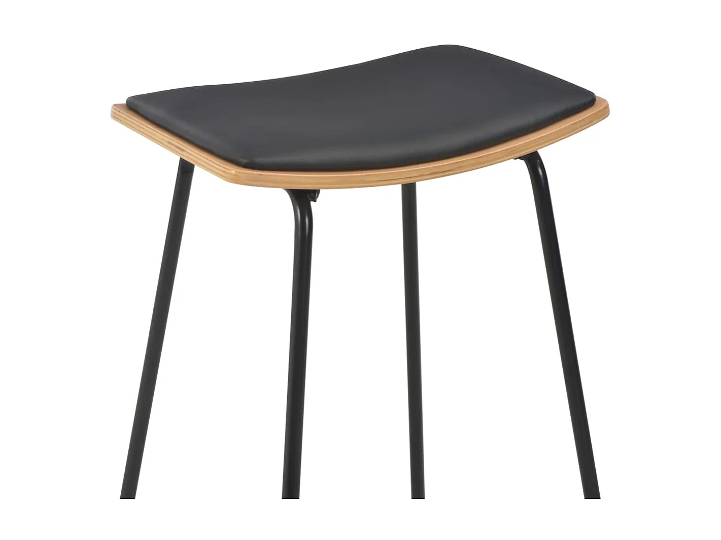 Tabourets de bar 6 pcs Noir Similicuir 2