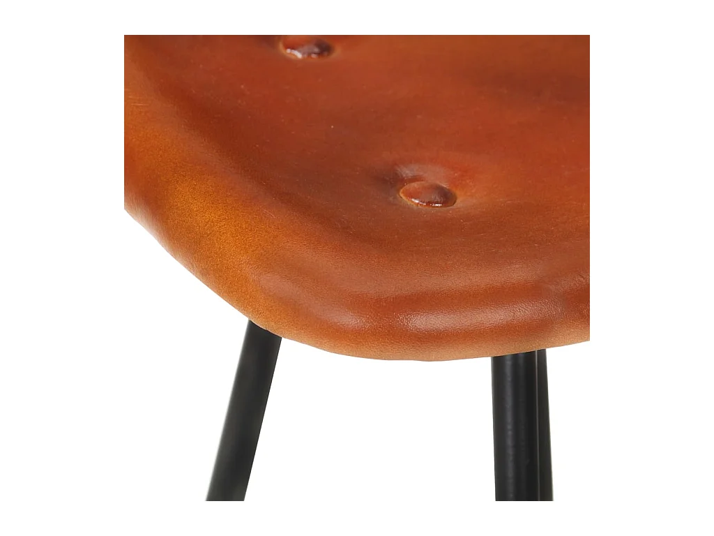 Barkrukken 2 st echt leer bruin