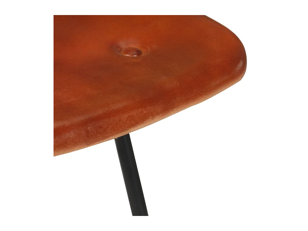 Barkrukken 2 st echt leer bruin