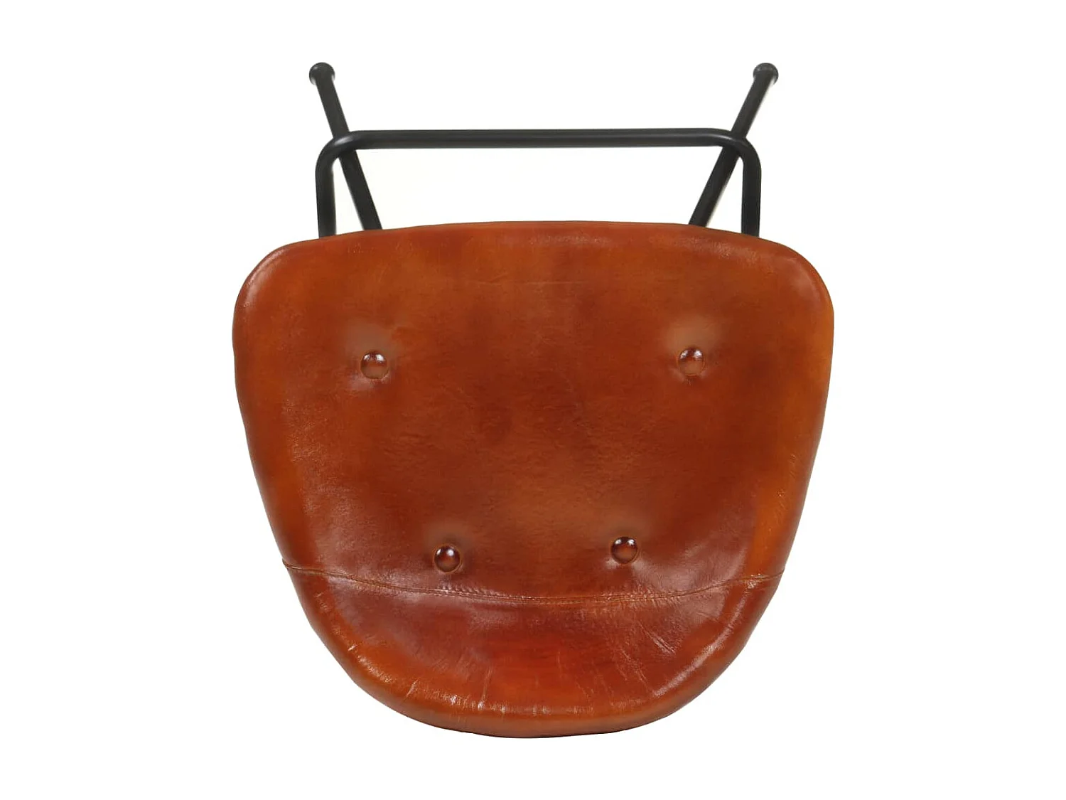 Tabourets de bar 2 pcs Marron Cuir véritable 2