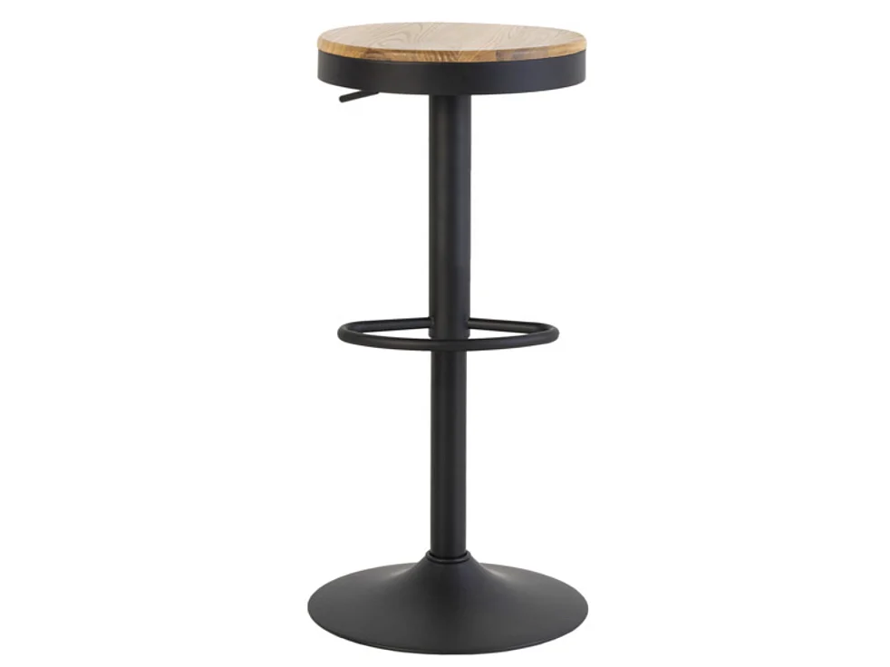 Tabouret industriel hauteur réglable et pivotant à 360° Baky-Couleur Blanc